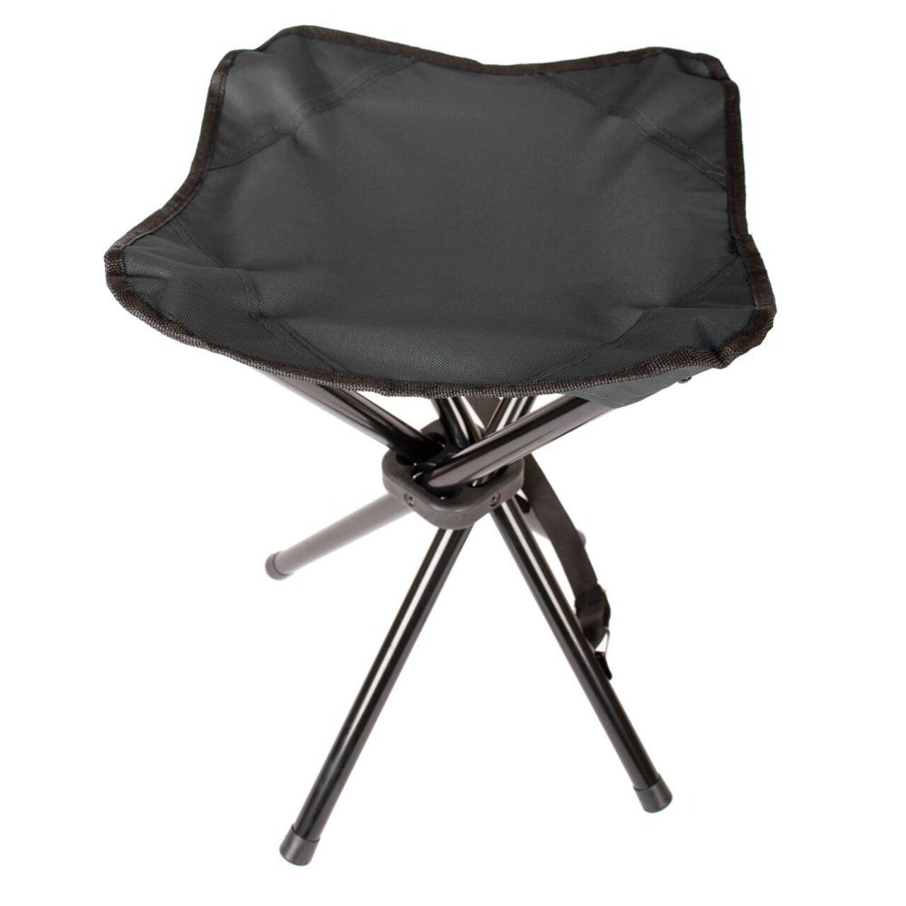 World Famous Sports Camping Four Legged Lightweight Poly Stool Black